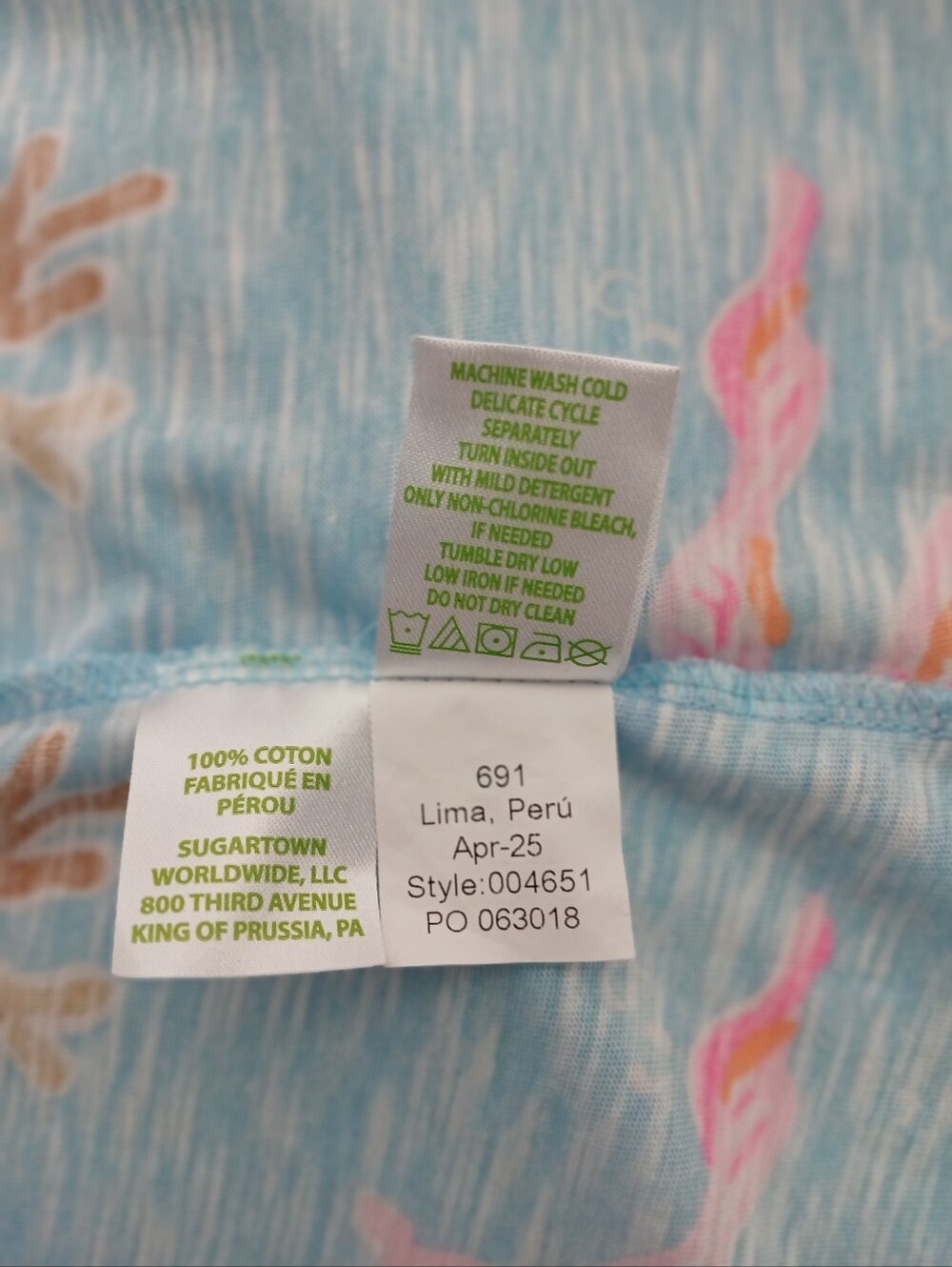 Lilly Pulitzer Etta Scoop Neck Multi Royal Cotton Tee. Size 2XL - Picture 8 of 9